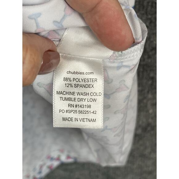 Chubbie's The Shaken Not Stirred Performance Polo Men's XL White, Pink, and Blue - Picture 8 of 13